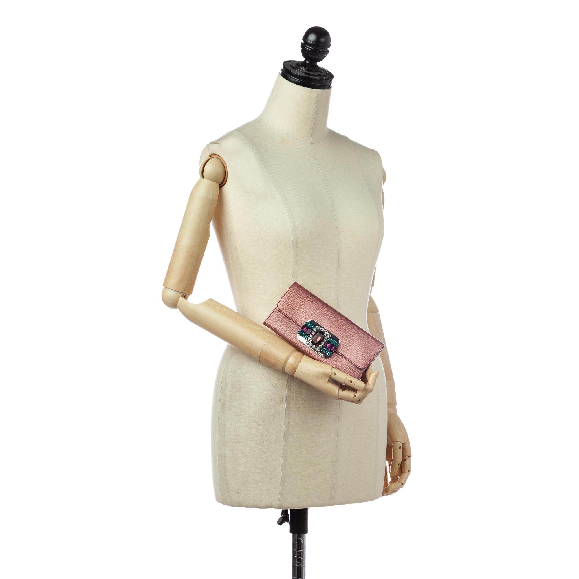 Prada Saffiano Leather Long Wallet (SHG-30480)