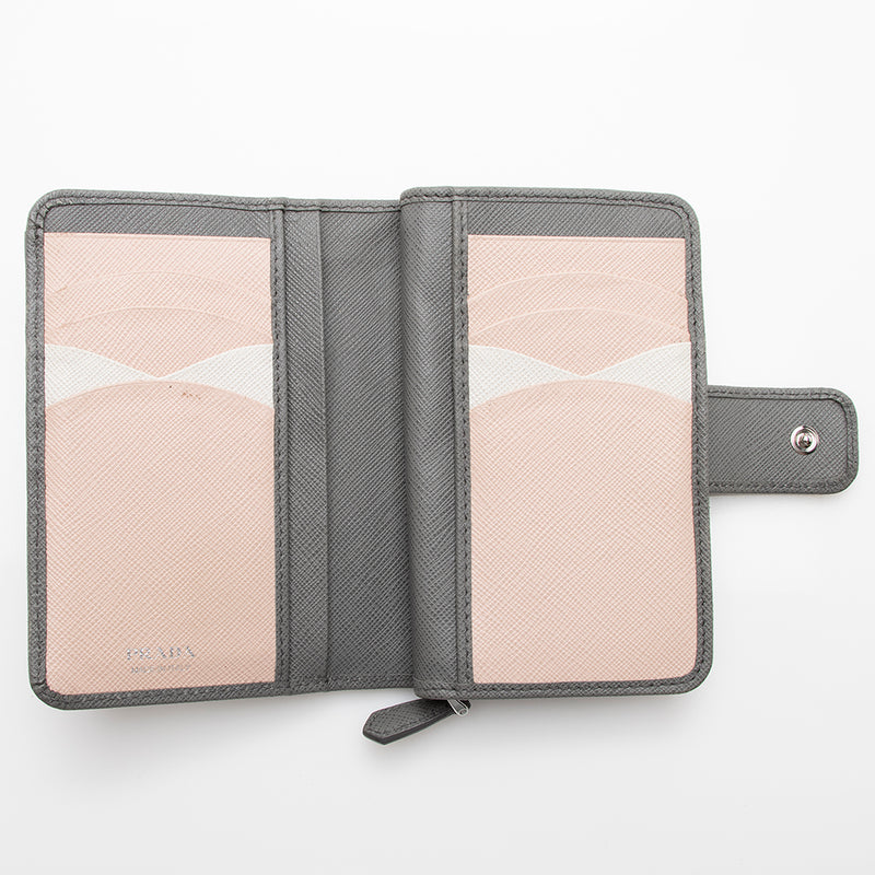 Prada Saffiano Leather Medium Wallet (SHF-13424)