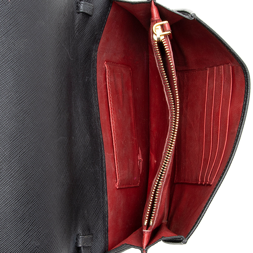 Prada Saffiano Leather Monochrome Small Crossbody Bag (SHF-19127)