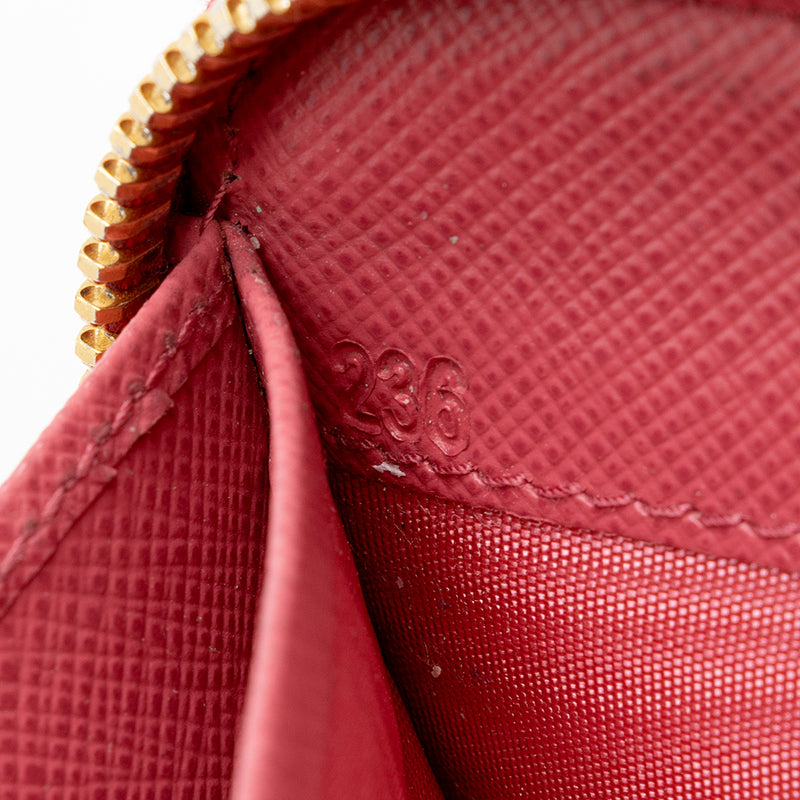 Prada Saffiano Leather Zip Around Wallet - FINAL SALE (SHF-18435)