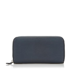 Prada Saffiano Leather Zip Around Wallet (SHG-37742)