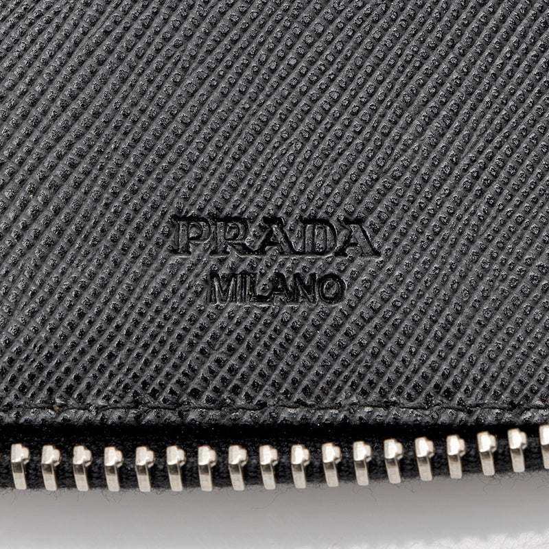 Prada Saffiano Leather Zip Large Wallet (SHF-15513)