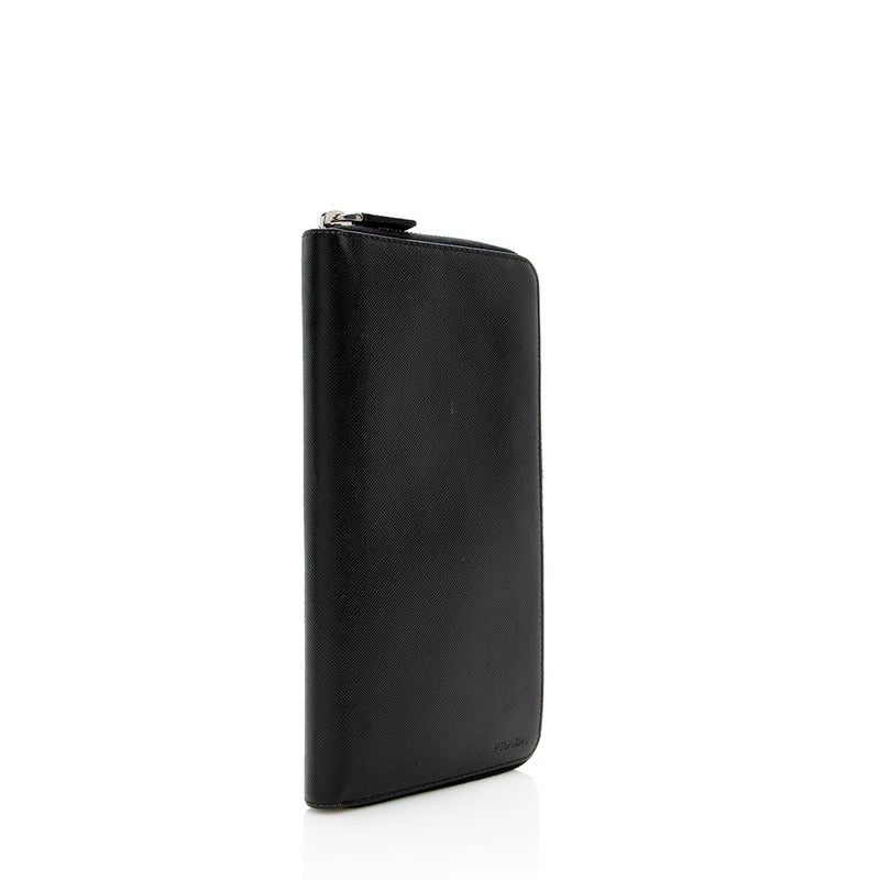 Prada Saffiano Leather Zip Large Wallet (SHF-15513)