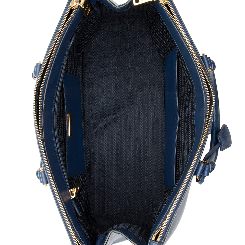 Prada Saffiano Lux Double-Zip Large Tote (SHF-19320)