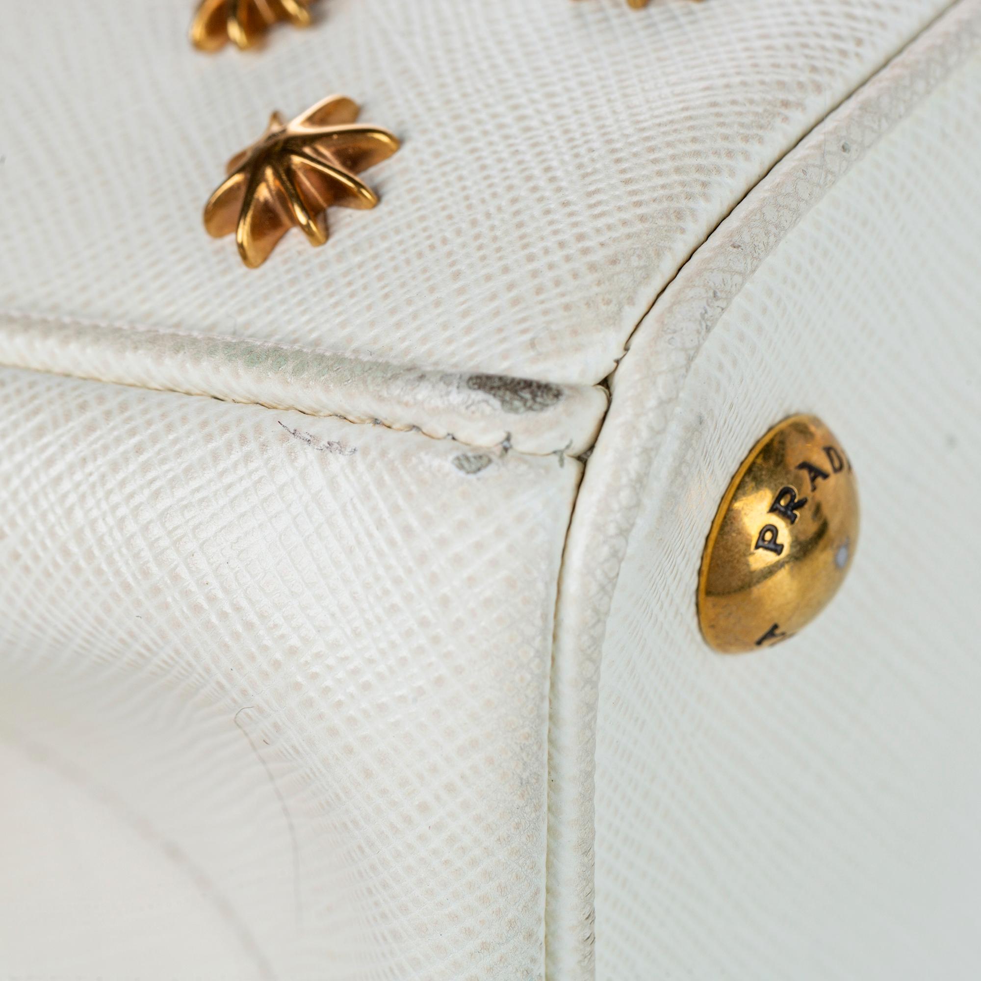 Prada Saffiano Lux Galleria Astrology Double Zip Handbag