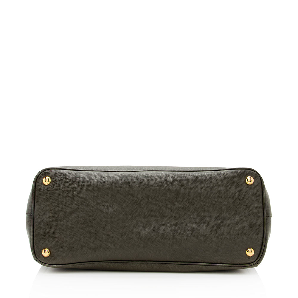 Prada Saffiano Lux Double-Zip Large Tote (SHF-19762)