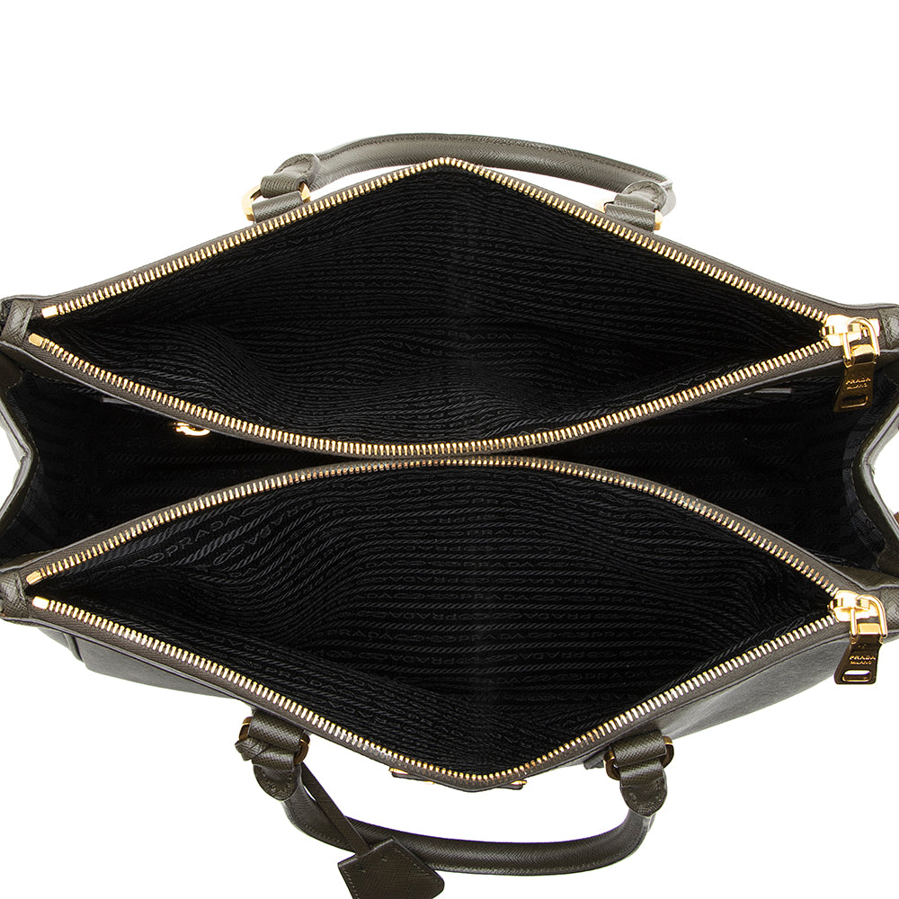 Prada Saffiano Lux Double-Zip Large Tote (SHF-19762)
