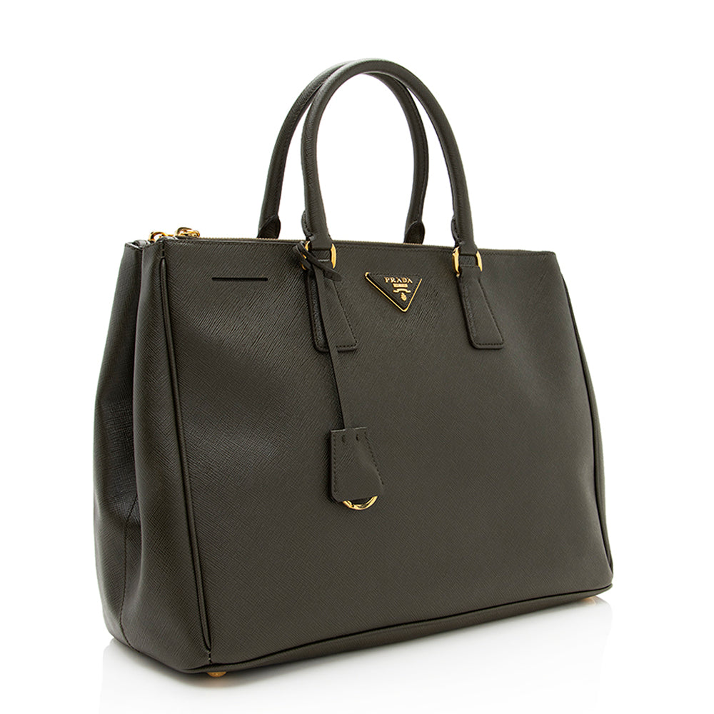 Prada Saffiano Lux Double-Zip Large Tote (SHF-19762)