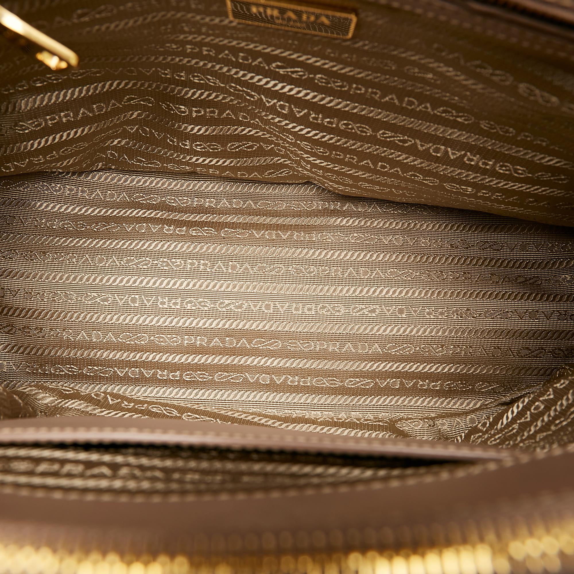 Prada Saffiano Lux Galleria Double Zip Satchel (SHG-29358)