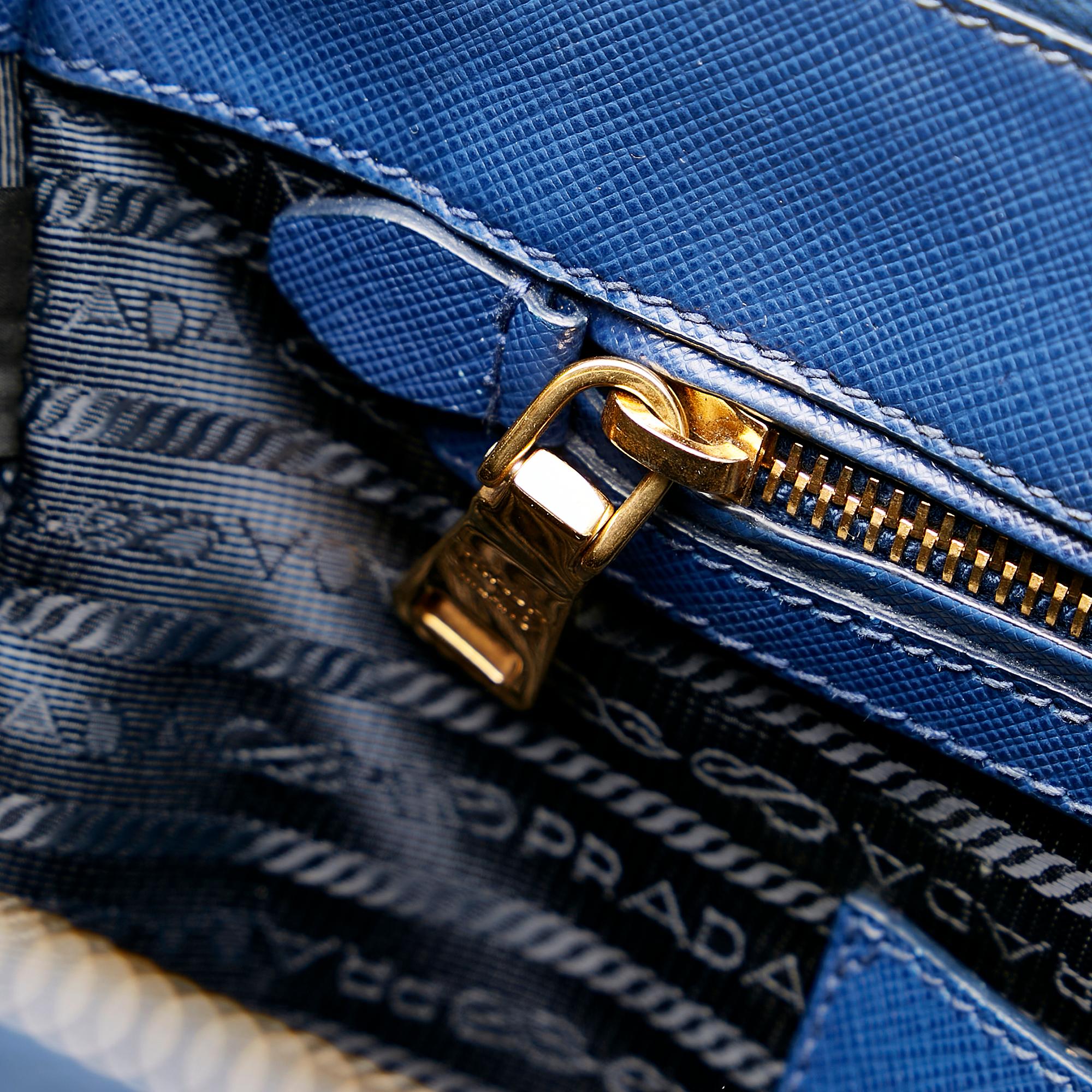 Prada Saffiano Lux Galleria Double Zip Satchel (SHG-34049)