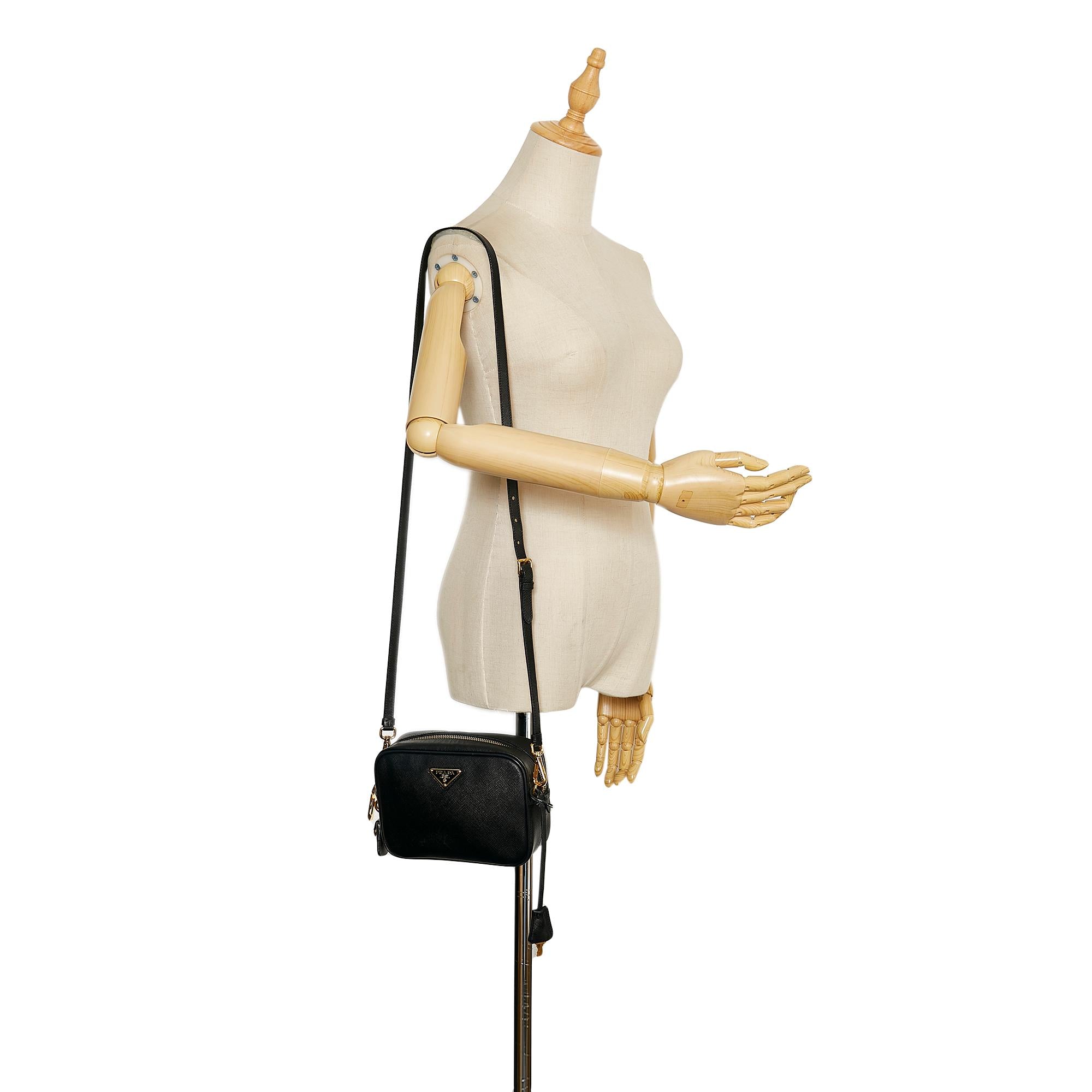 Prada Saffiano Lux Mini Camera Bag (SHG-35531)