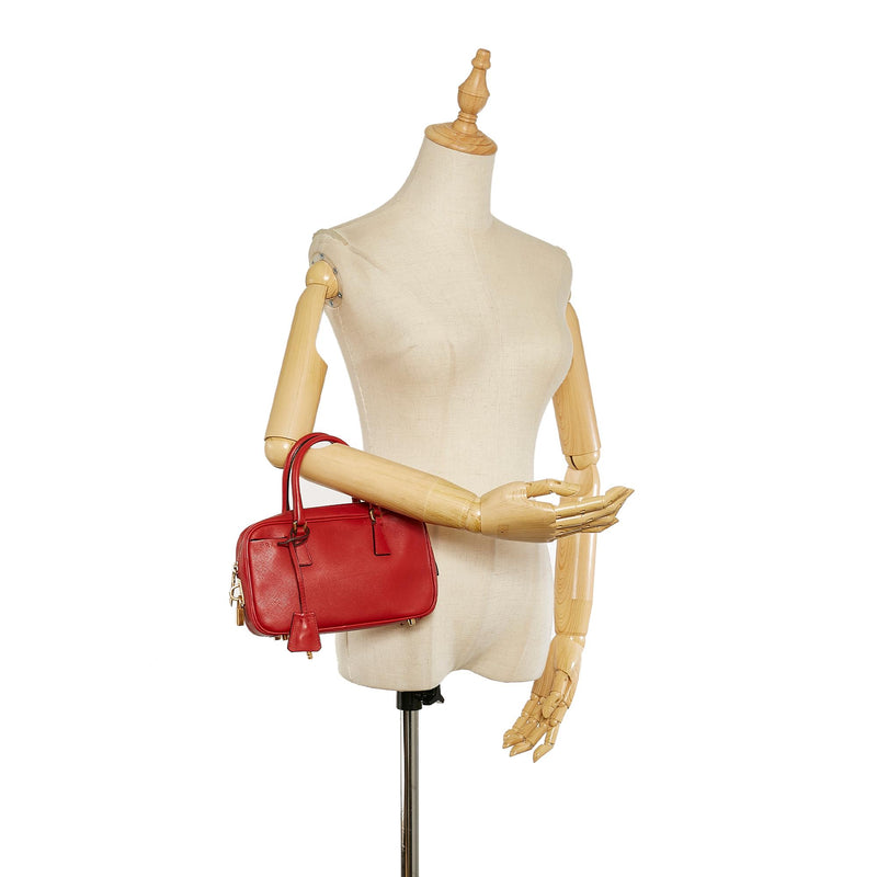 Prada Saffiano Lux Mini Handbag (SHG-25749)