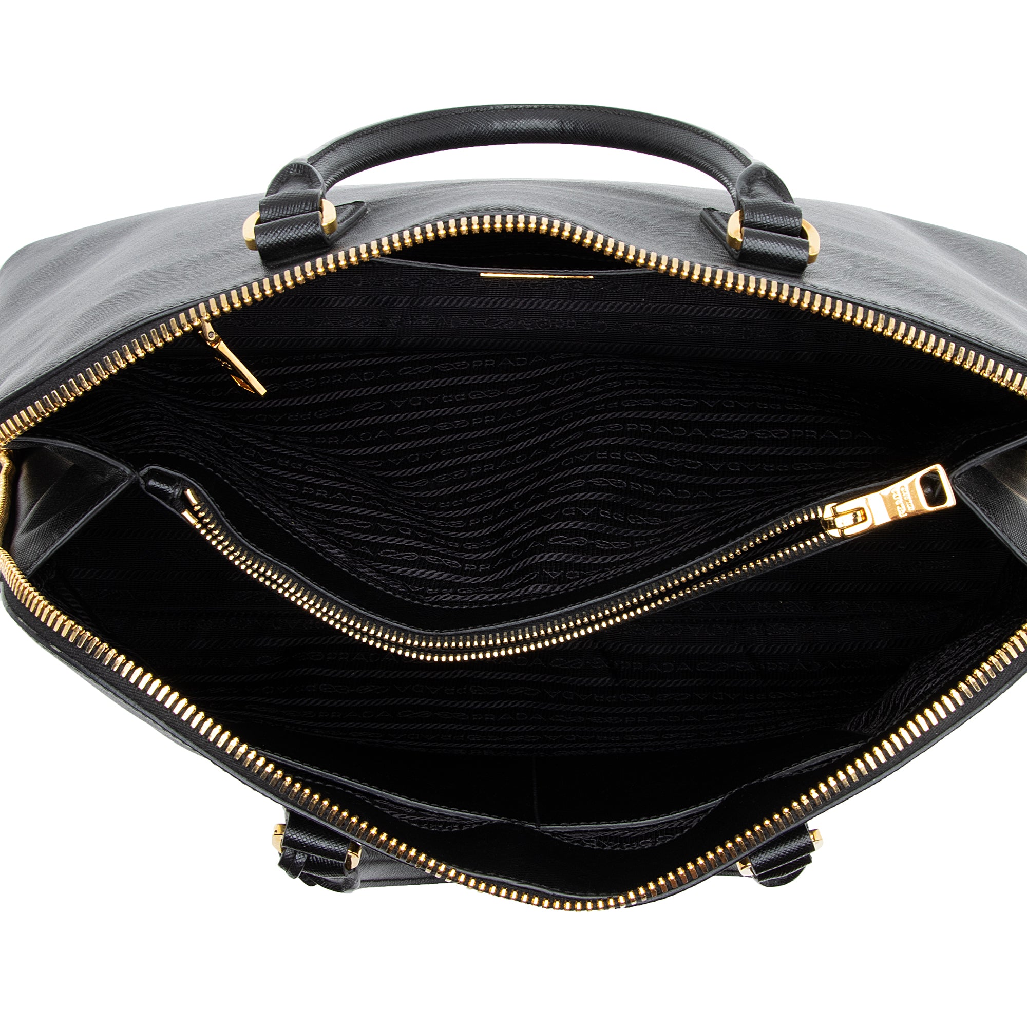 Prada Saffiano Lux Promenade Large Satchel (SHF-V0lAjx)