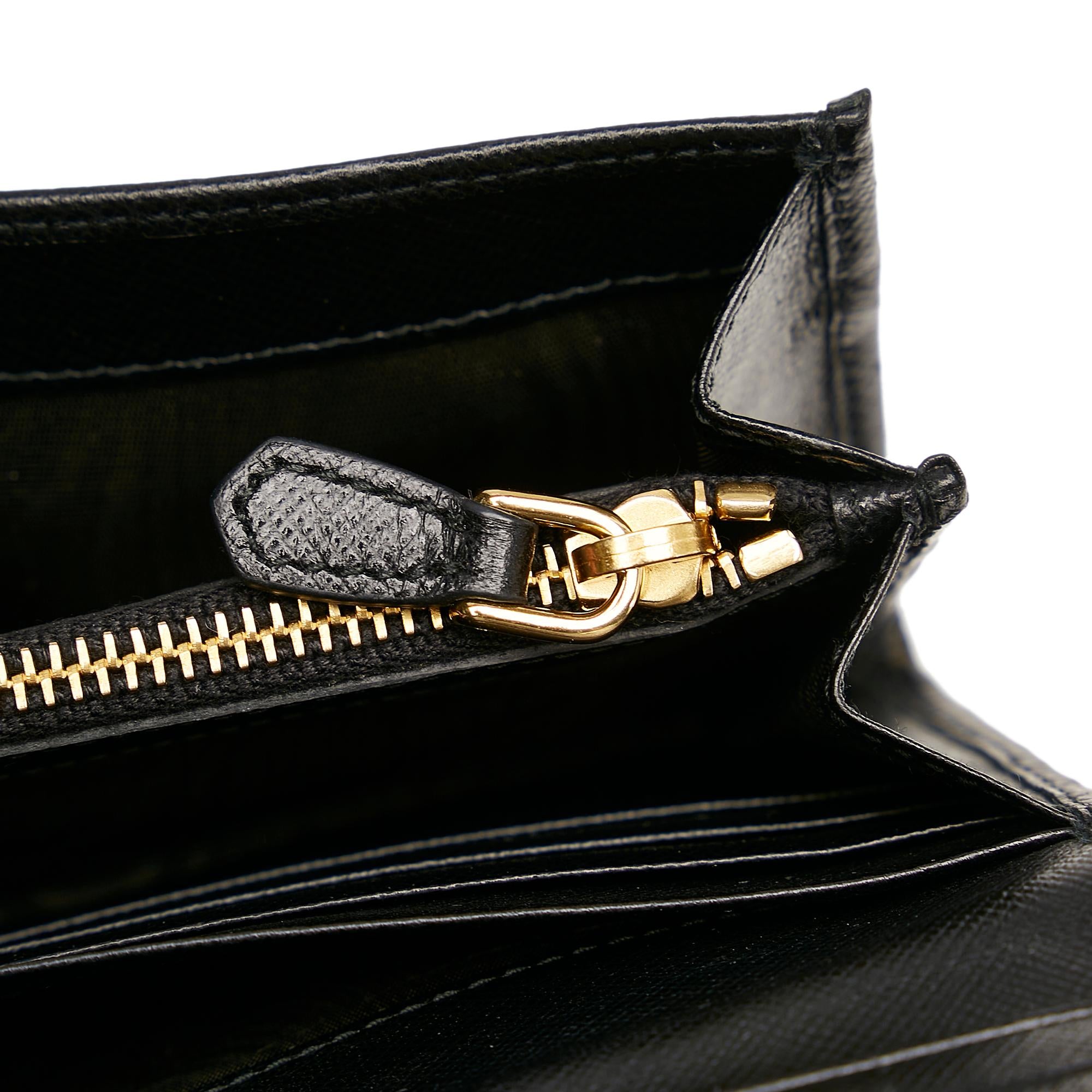 Prada Saffiano Quilted Leather Long Wallet (SHG-29666)