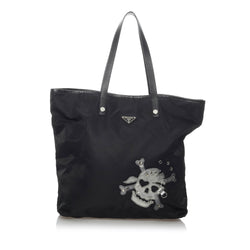 Prada Skull Print Tessuto Tote Bag (SHG-29605)