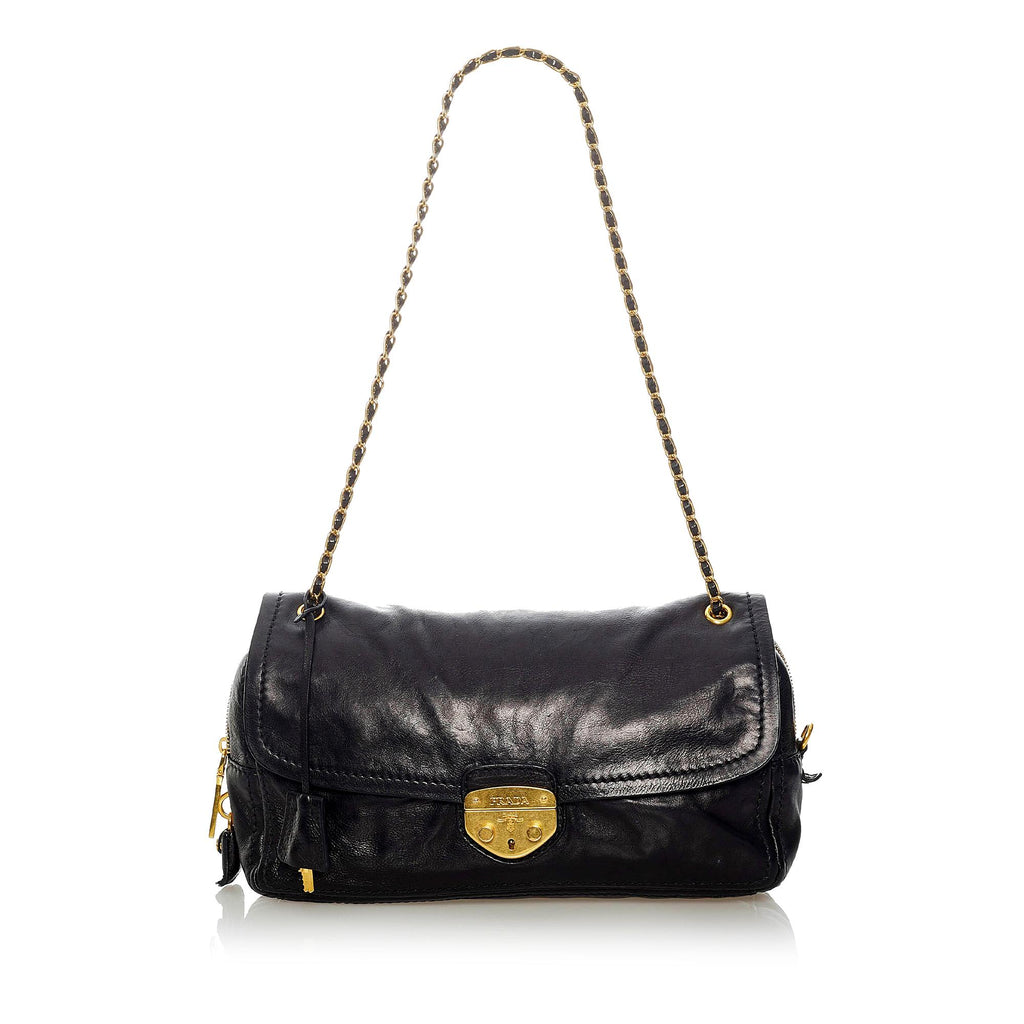 Prada Leather Shoulder Bag (SHG-25545) – LuxeDH