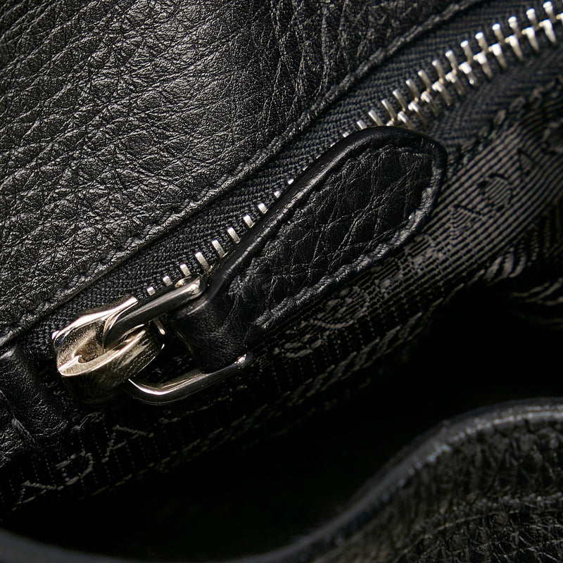 Prada Sound Lock Leather Chain Shoulder Bag (SHG-33005) – LuxeDH