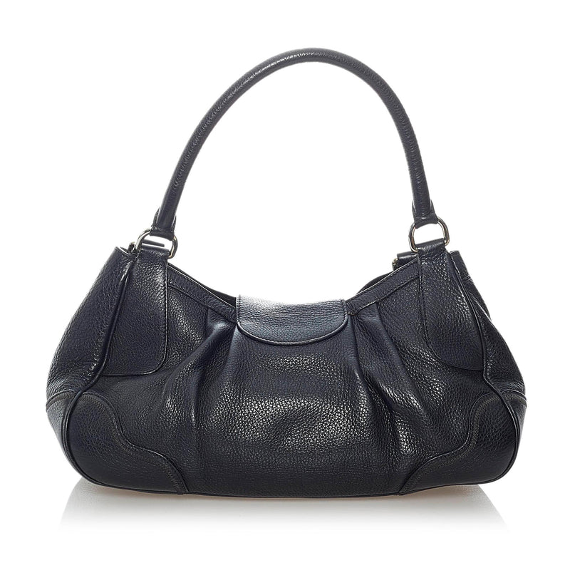 Prada Sound Lock Leather Shoulder Bag (SHG-31380) – LuxeDH