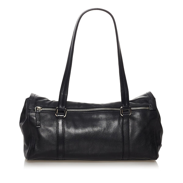 Prada Sound Lock Leather Shoulder Bag (SHG-31442) – LuxeDH