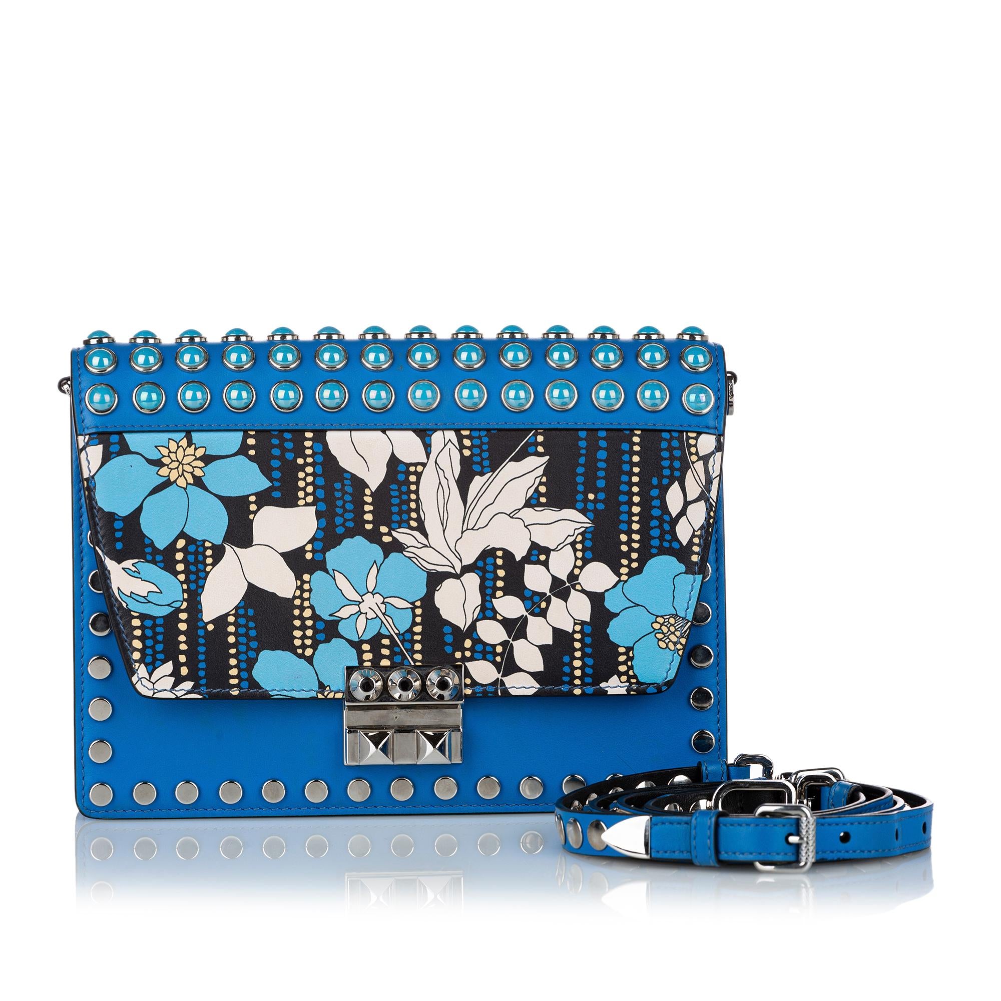 Prada Studded Elektra Leather Crossbody Bag (SHG-29249)