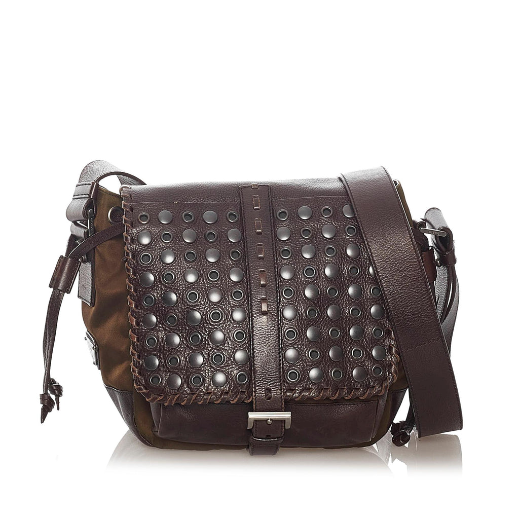 Prada Studded Nylon Crossbody Bag (SHG-28695) – LuxeDH