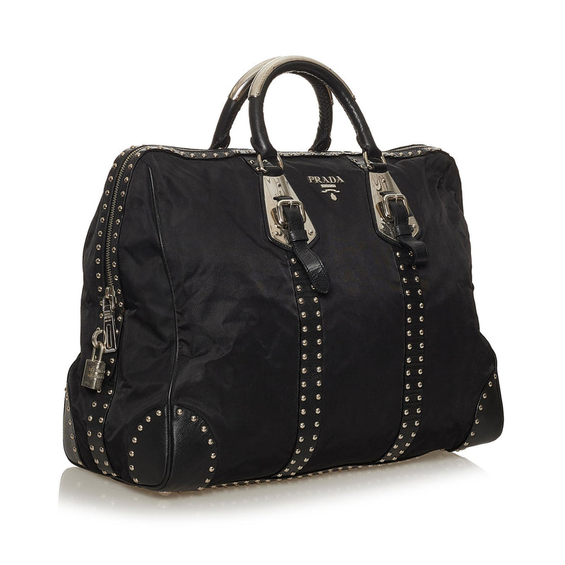 Prada Studded Tessuto Tote Bag (SHG-28533)