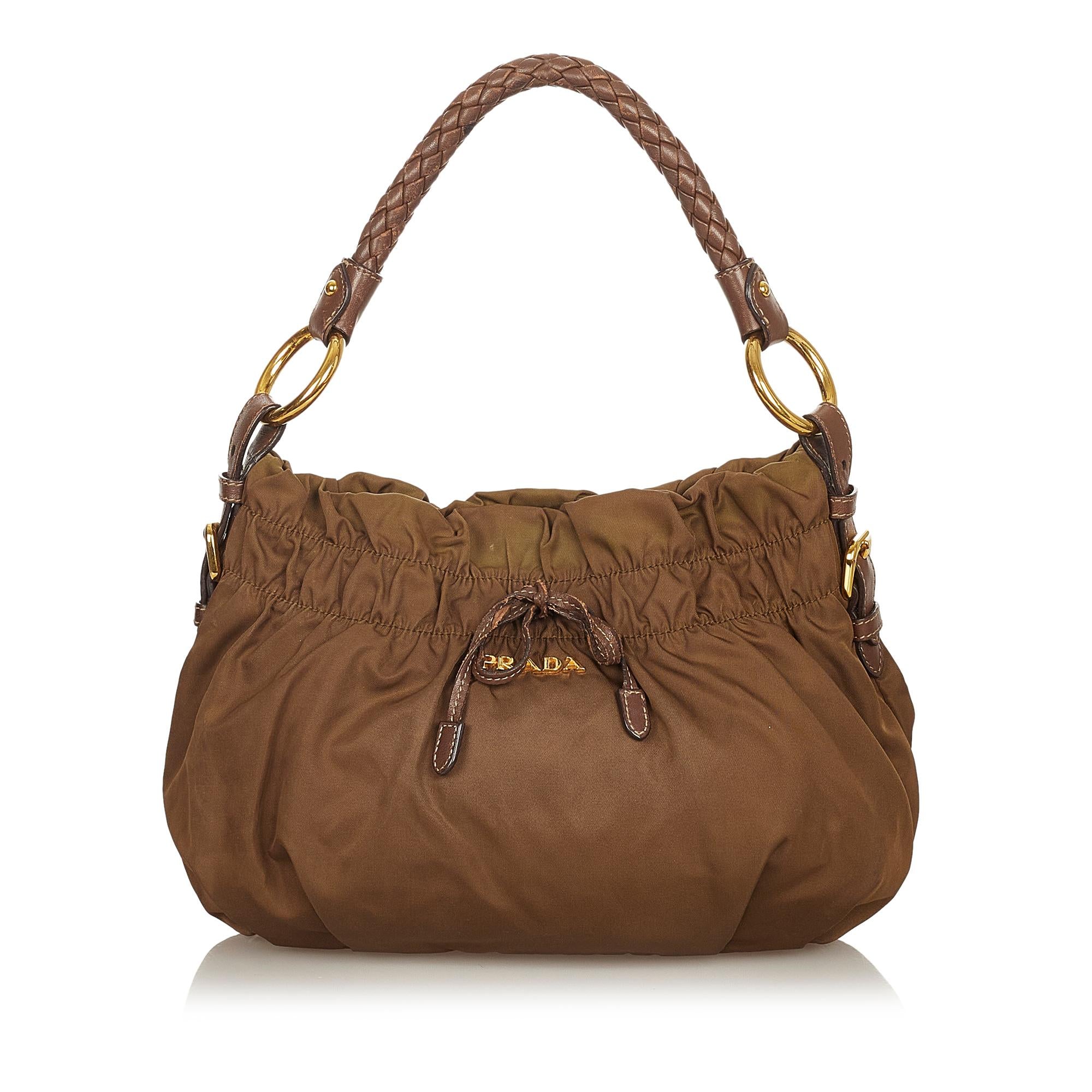 Prada Tessuto Bow Shoulder Bag (SHG-26356)