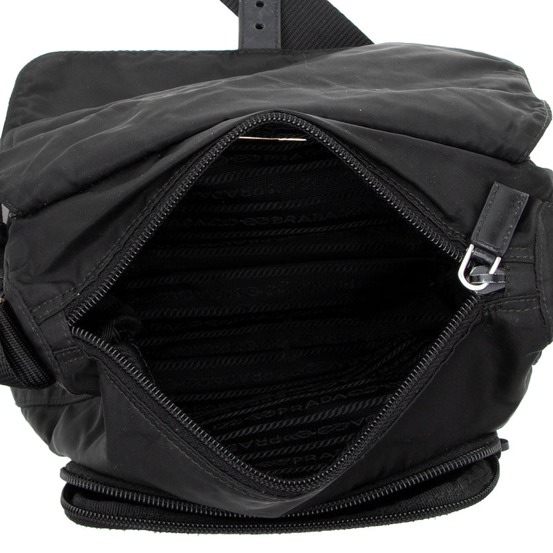 Prada Tessuto Buckle Messenger Bag (SHF-17556)