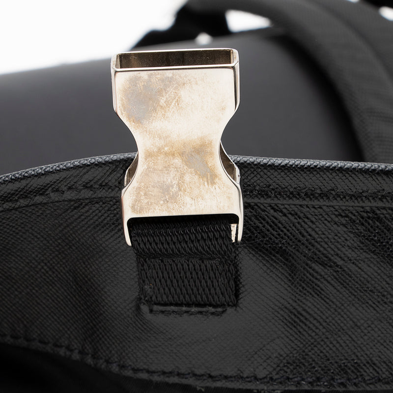 Prada Tessuto Double Pocket Drawstring Backpack (SHF-17072)
