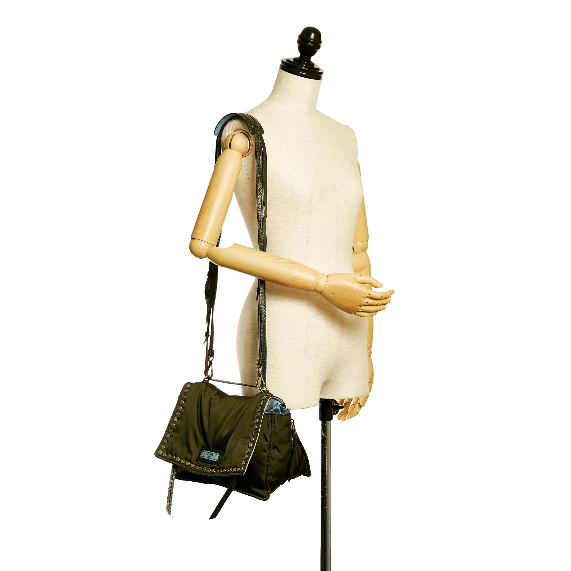 Prada Tessuto Etiquette Crossbody Bag (SHG-28661)