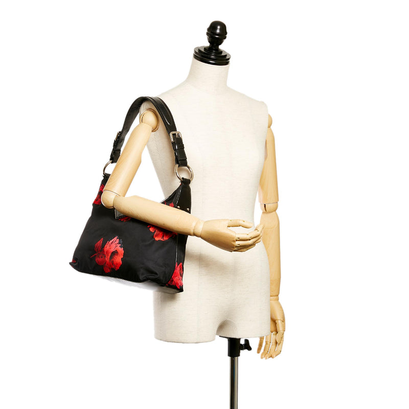 Prada Magenta Roses Shoulder Bag - shop 
