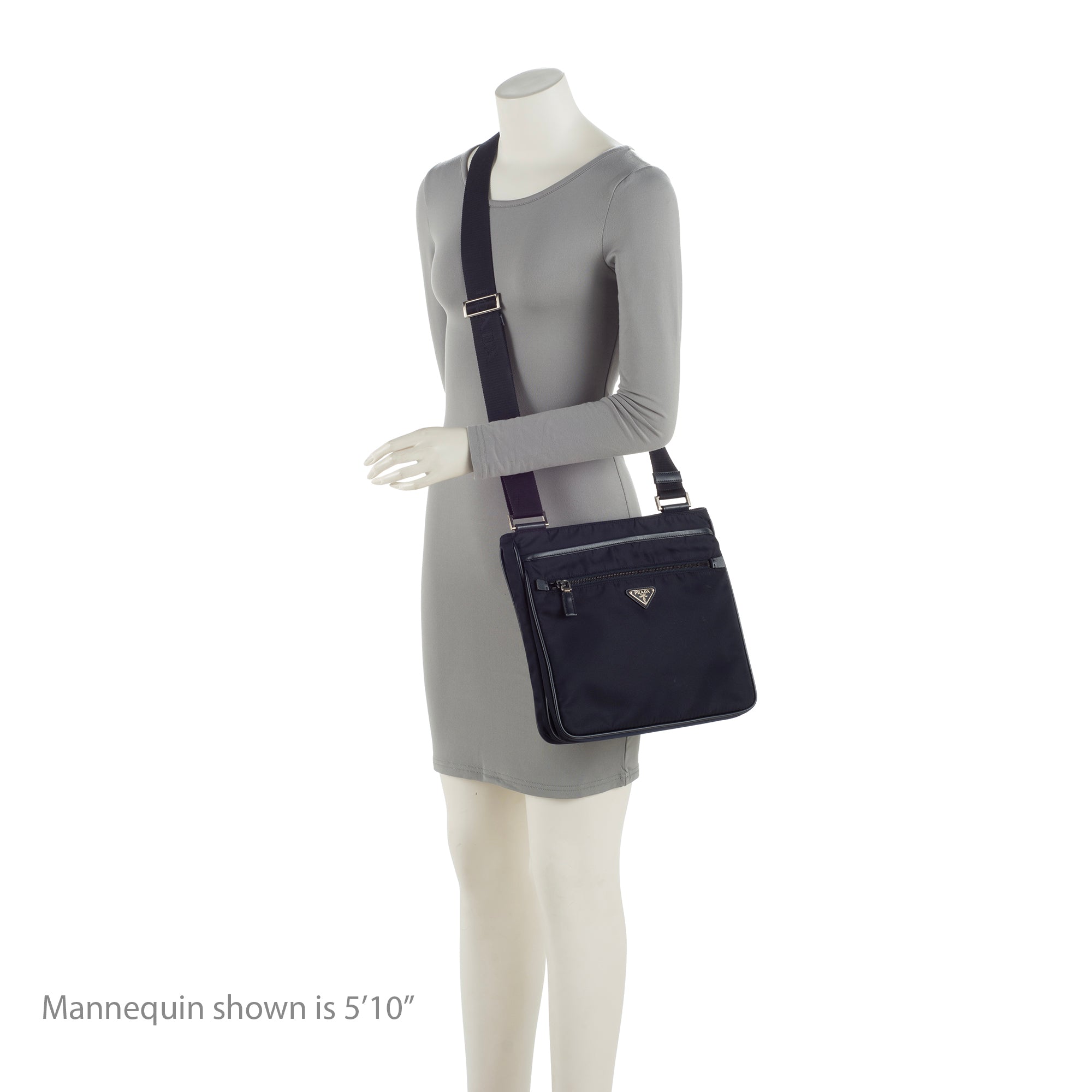 Prada Tessuto Saffiano Front Pocket Medium Messenger Bag (SHF-23879)