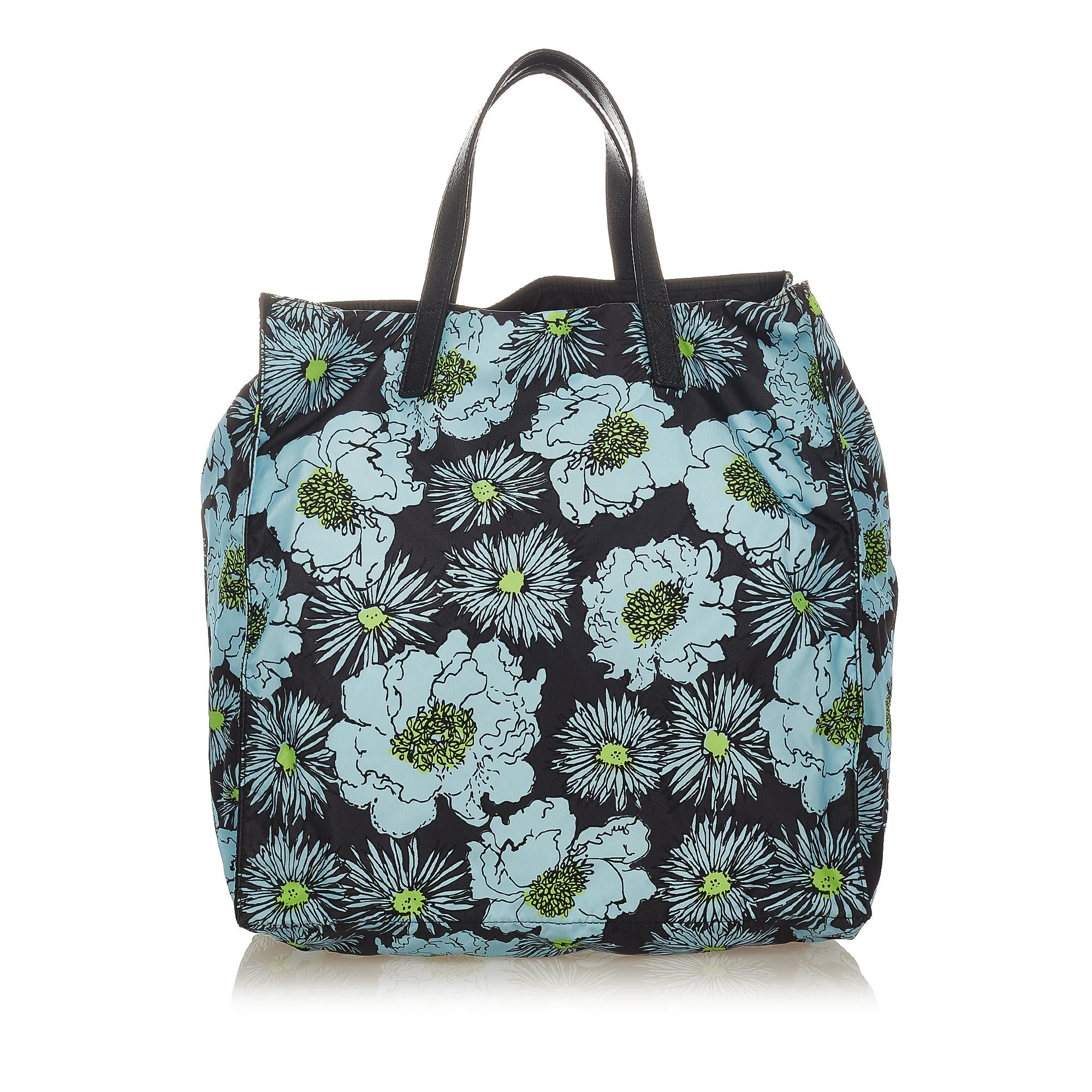 Prada Tessuto Stampato Nylon Tote Bag (SHG-26119)