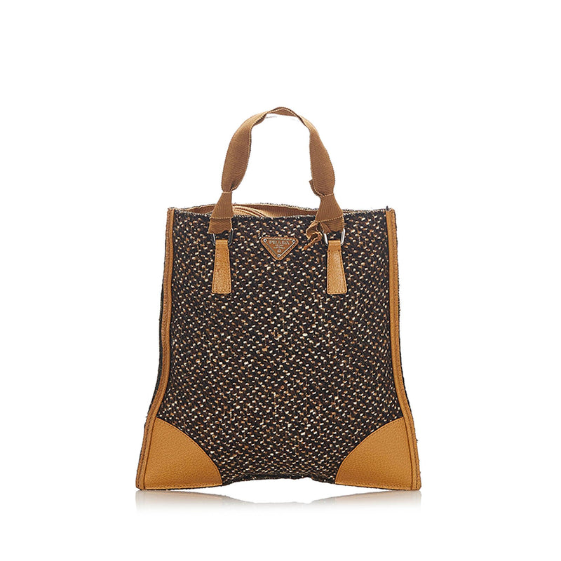 Prada Tweed Handbag (SHG-22278)