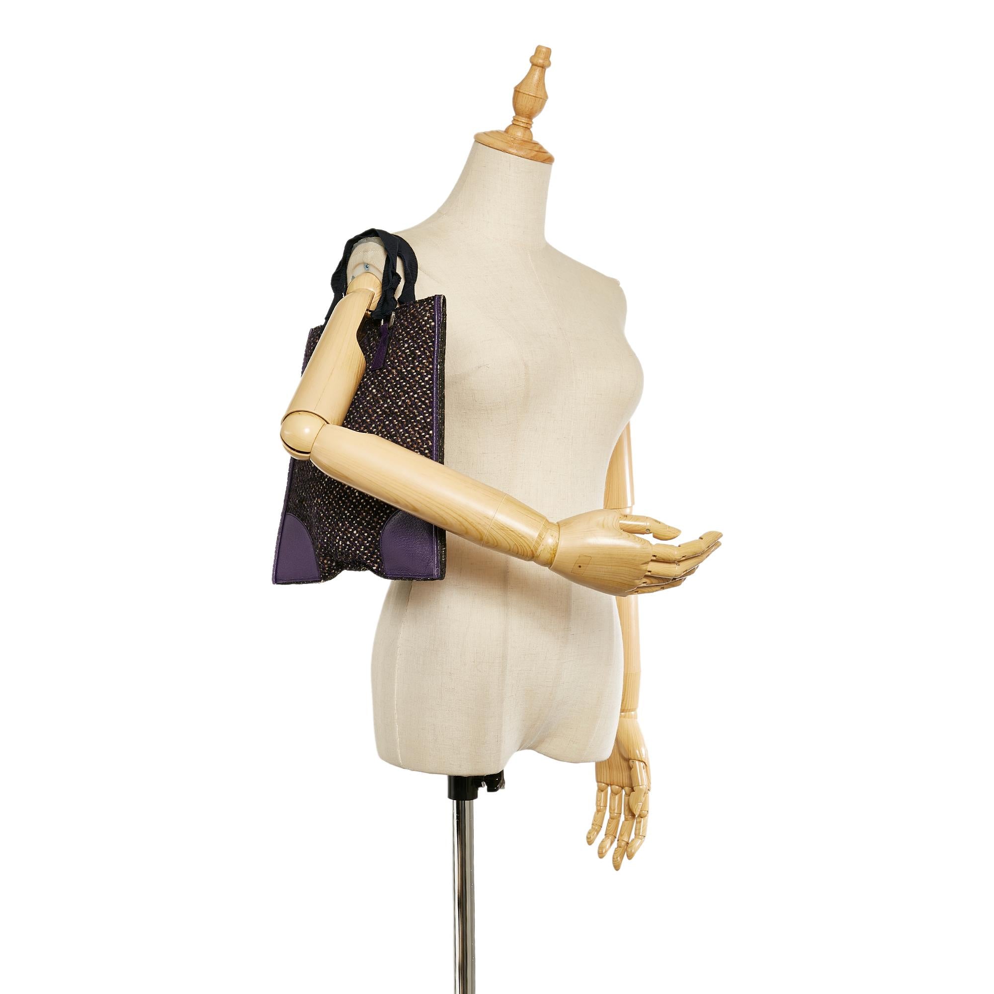 Prada Tweed Tote Bag (SHG-25163)