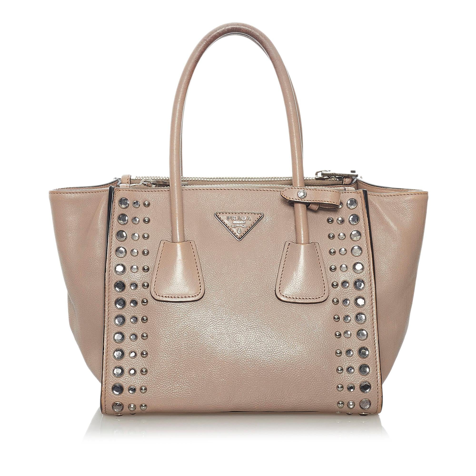 Prada Twin Pocket Leather Handbag (SHG-29256)