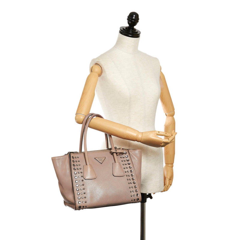 Prada Twin Pocket Leather Handbag (SHG-29256)