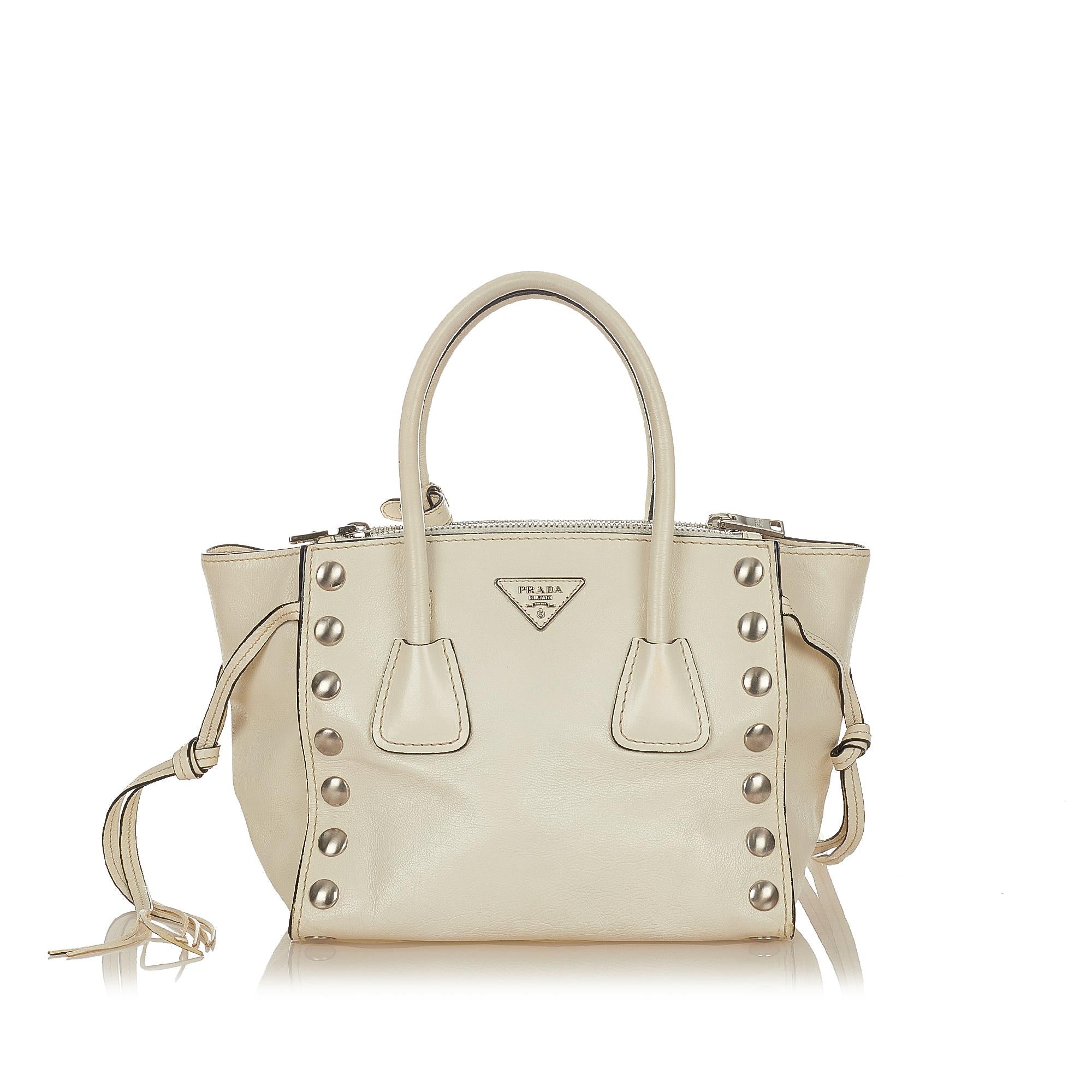 Prada Twin Pocket Leather Satchel (SHG-25708)