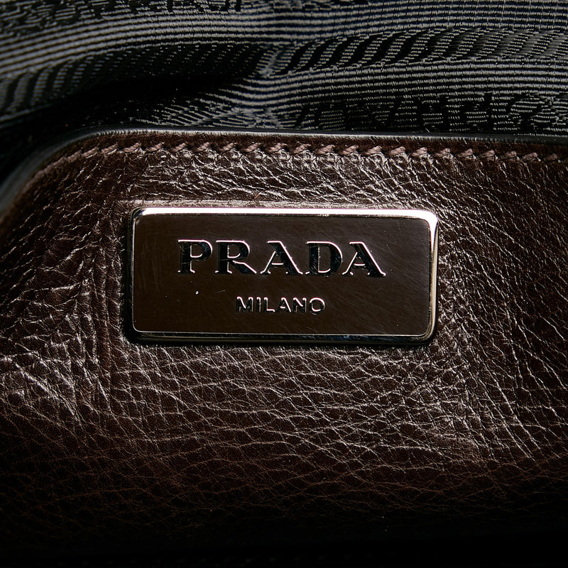 Prada Twin Pocket Leather Satchel (SHG-27087)