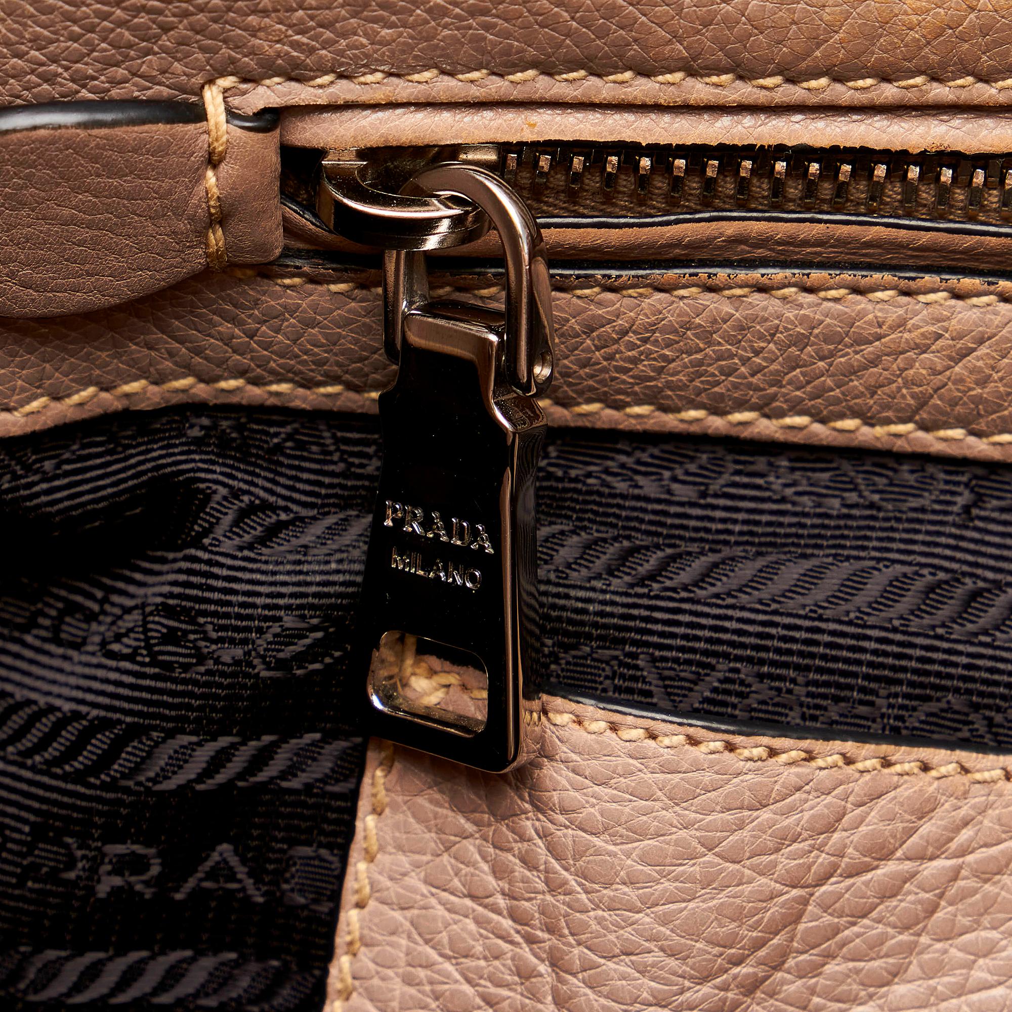 Prada Twin Pocket Leather Satchel (SHG-32635)