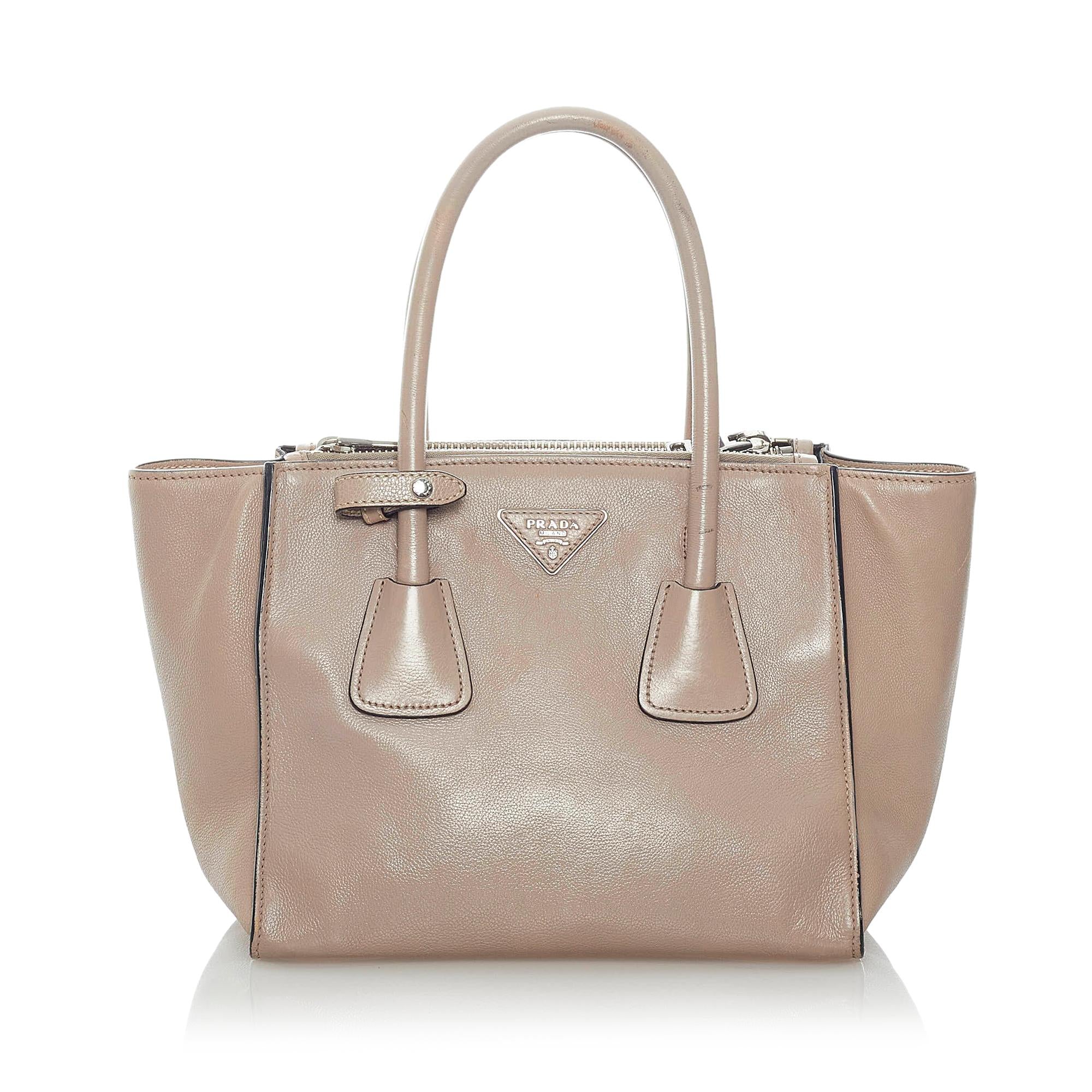 Prada Twin Pocket Leather Satchel (SHG-32635)