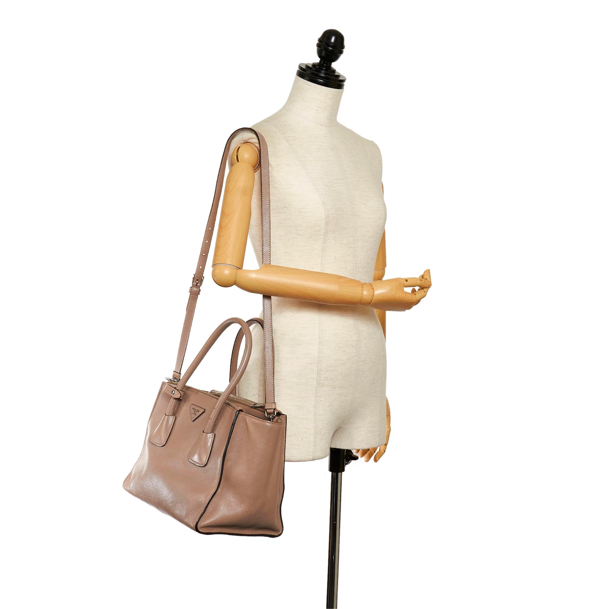 Prada Twin Pocket Leather Satchel (SHG-32635)