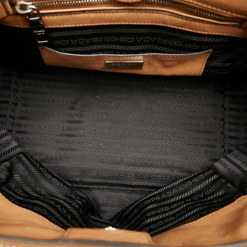 Prada Twin Pocket Leather Satchel (SHG-33254)