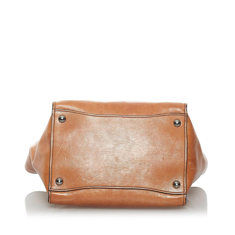 Prada Twin Pocket Leather Satchel (SHG-33697)