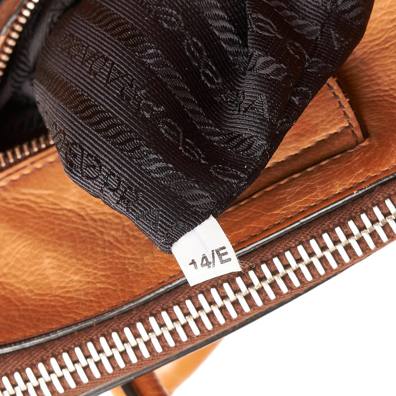 Prada Twin Pocket Leather Satchel (SHG-33697)