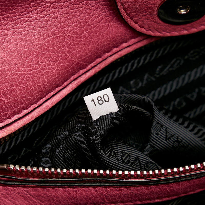Prada Twin Pocket Leather Satchel (SHG-33976)
