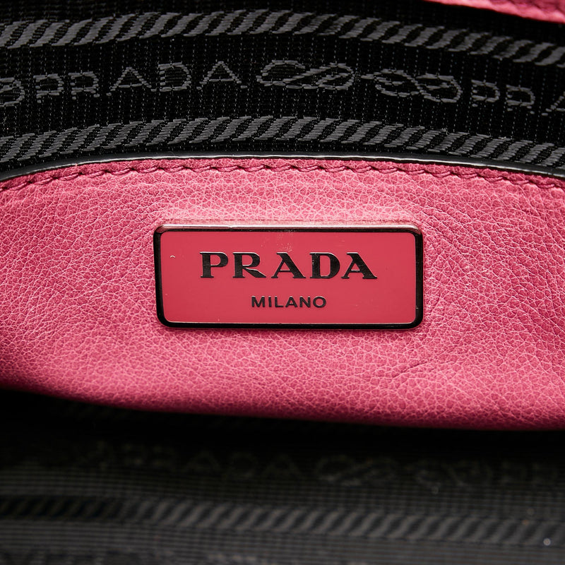Prada Twin Pocket Leather Satchel (SHG-33976)