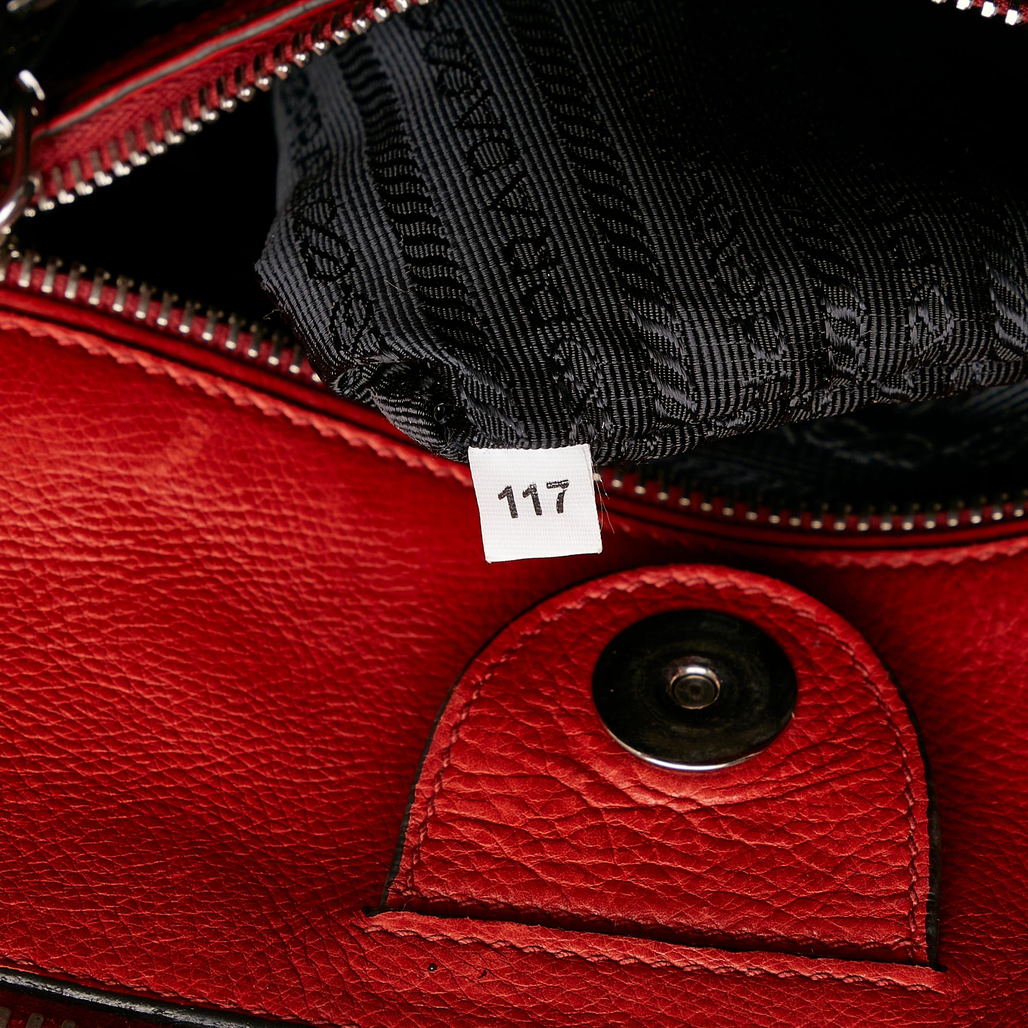 Prada Twin Pocket Leather Tote Bag (SHG-30736)