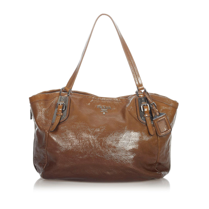 Prada Vernice Sfumato Shopping Tote Bag (SHG-31517) – LuxeDH