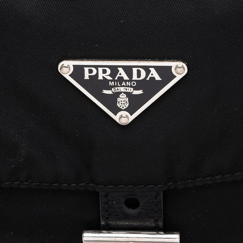 Prada Vintage Tessuto Buckle Messenger Bag (SHF-17211)